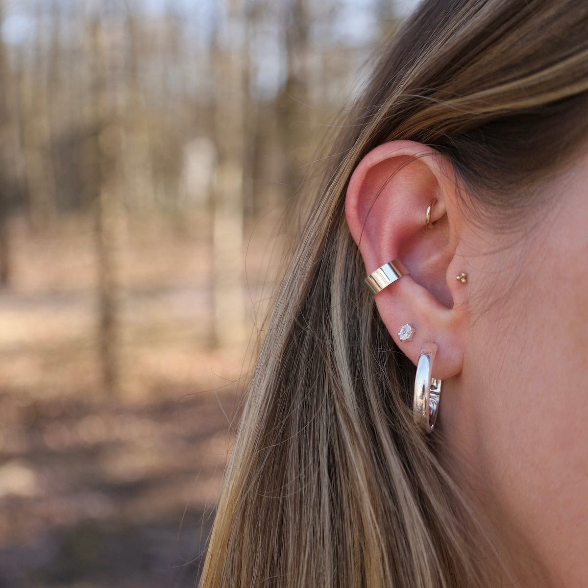 EAR-CUFF Sterling Silver Wide Ear Cuff