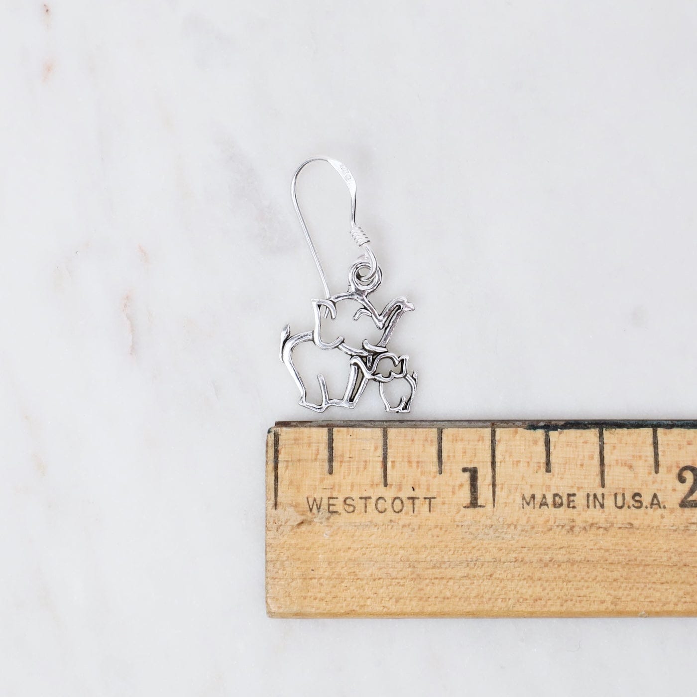 EAR Cut-out Elephant  Earrings