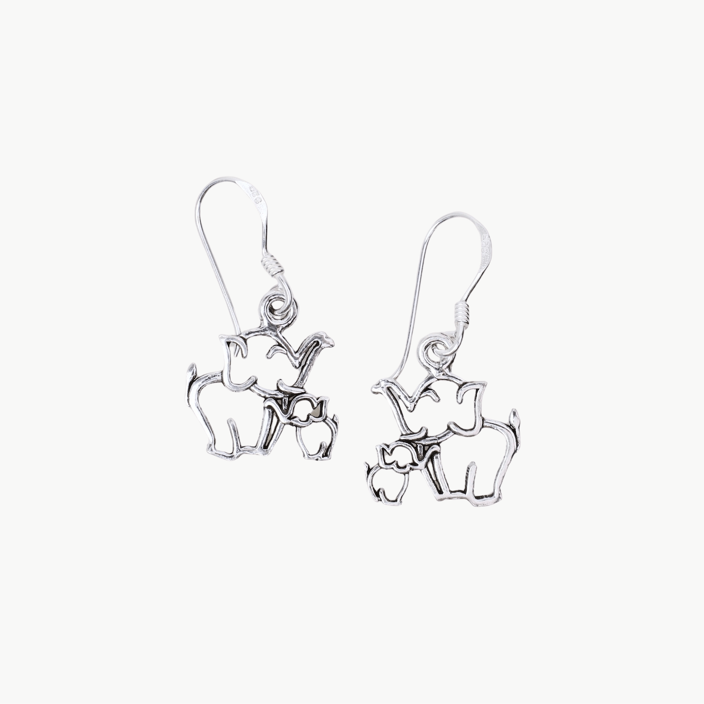 EAR Cut-out Elephant  Earrings