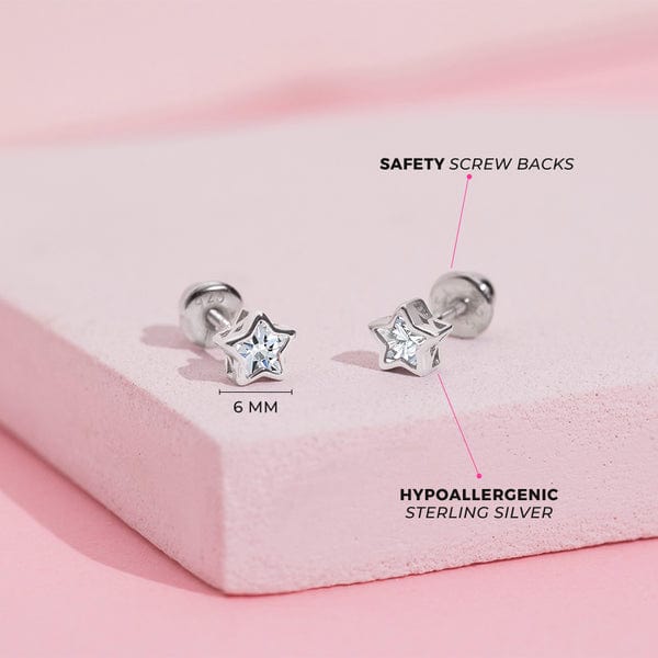 
                      
                        EAR CZ Star Children`s Earrings - Screw Back
                      
                    