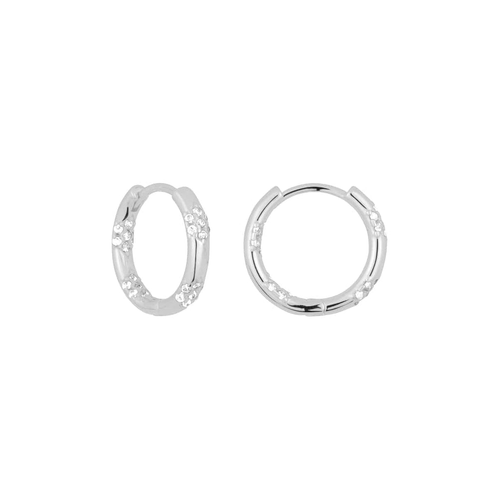 
                      
                        EAR Delia Scattered Pave Huggie Hoops - Sterling Silver
                      
                    