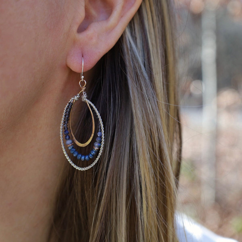 
                      
                        EAR Denim Channel Drop Earrings
                      
                    