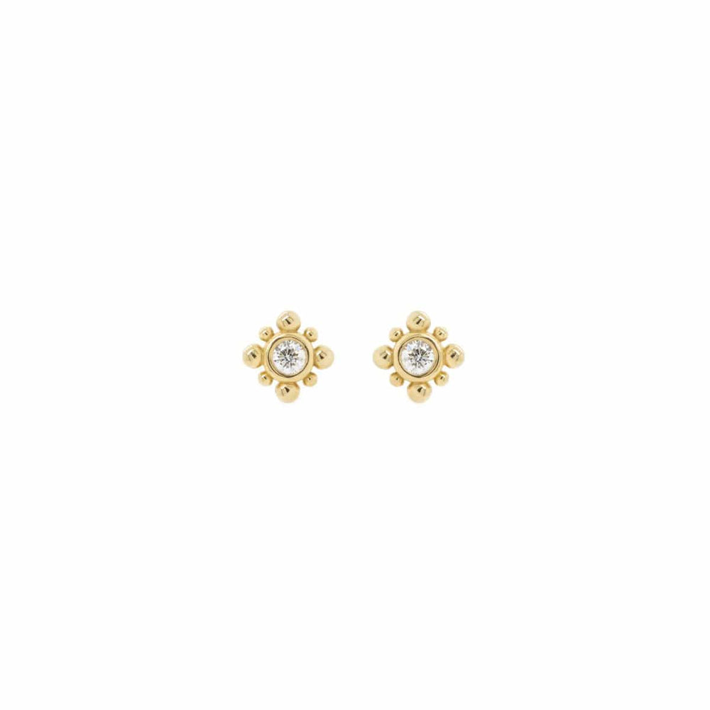 
                      
                        EAR-DIA 14K Gold Tiny Bead Diamond Starburst Stud
                      
                    