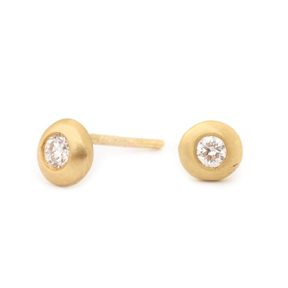 EAR-DIA Diamond Bezel Stud Earrings ~ 0.10tcw