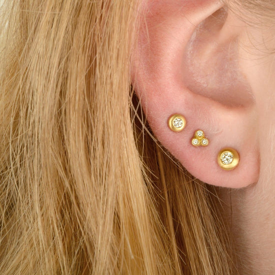 EAR-DIA Diamond Bezel Stud Earrings ~ 0.10tcw