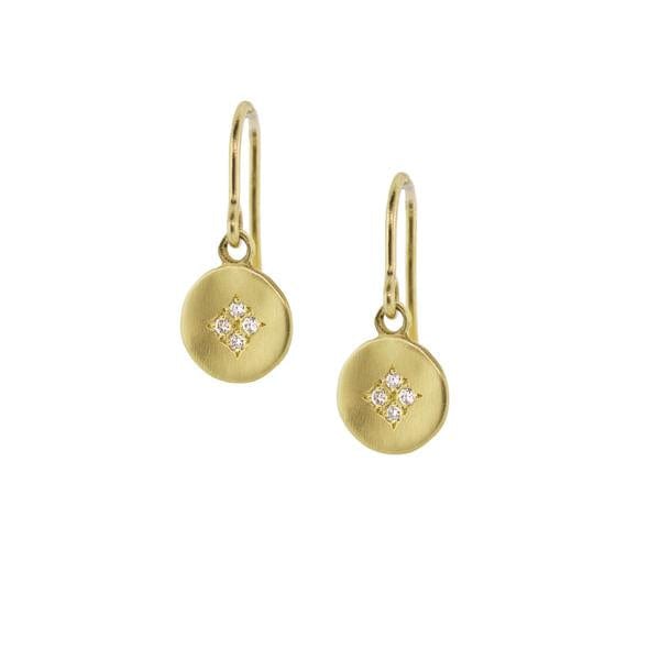 EAR-DIA Four Star Wave Charm Earrings