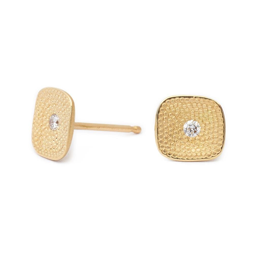 EAR-DIA Square Stardust Diamond Stud Earrings