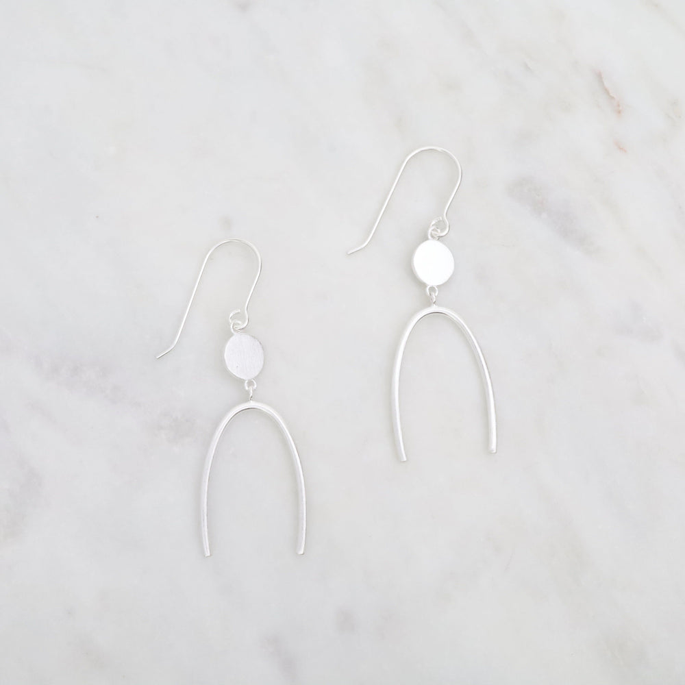 
                  
                    EAR Dot & Arc Hook Earring - Brushed Sterling Silver
                  
                