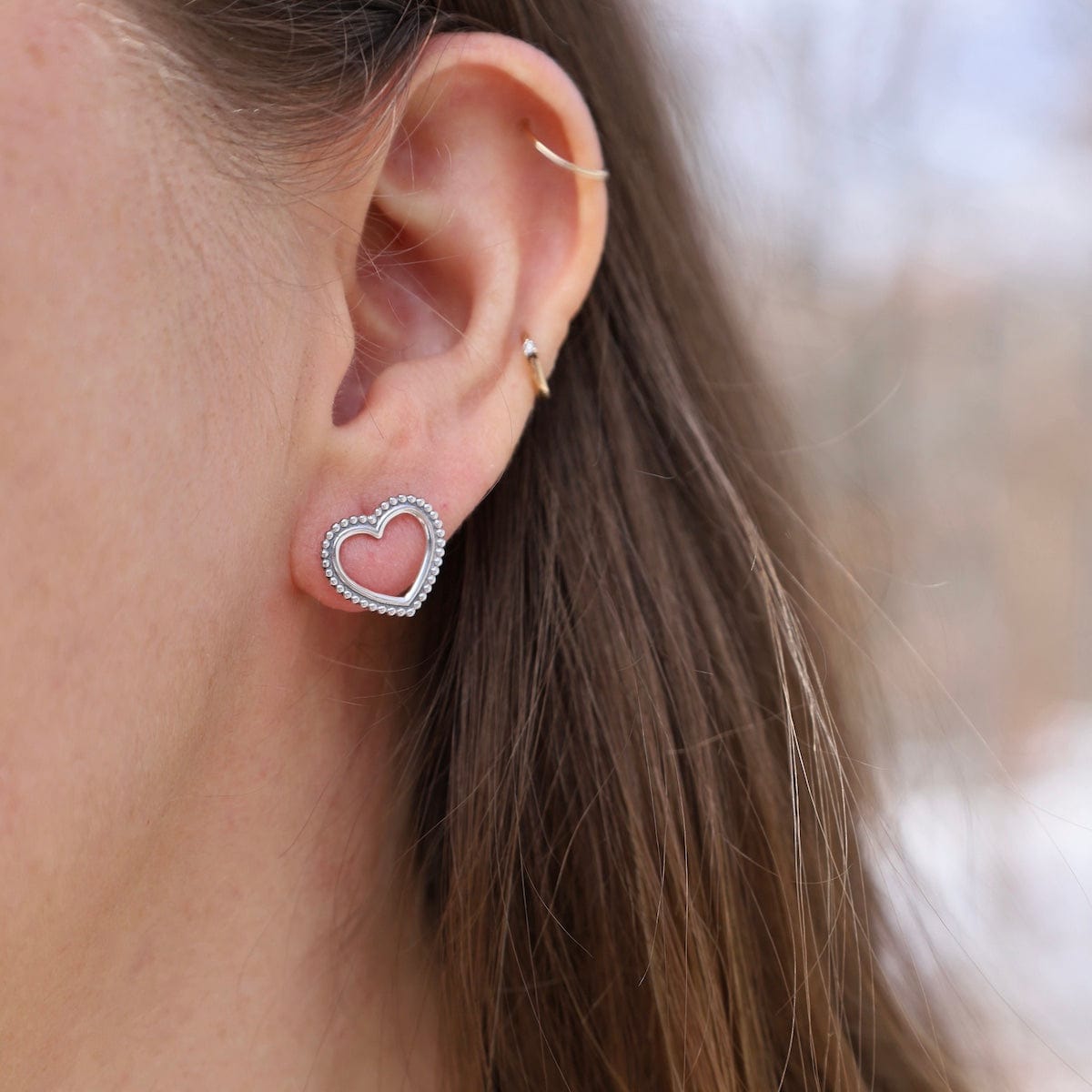 EAR Dotty Heart Post Earrings