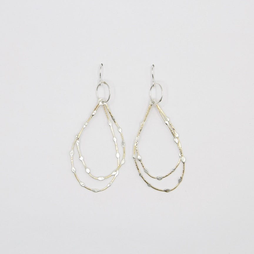 
                      
                        EAR Double Brass Tear Drop with Sterling Dots Earrings
                      
                    