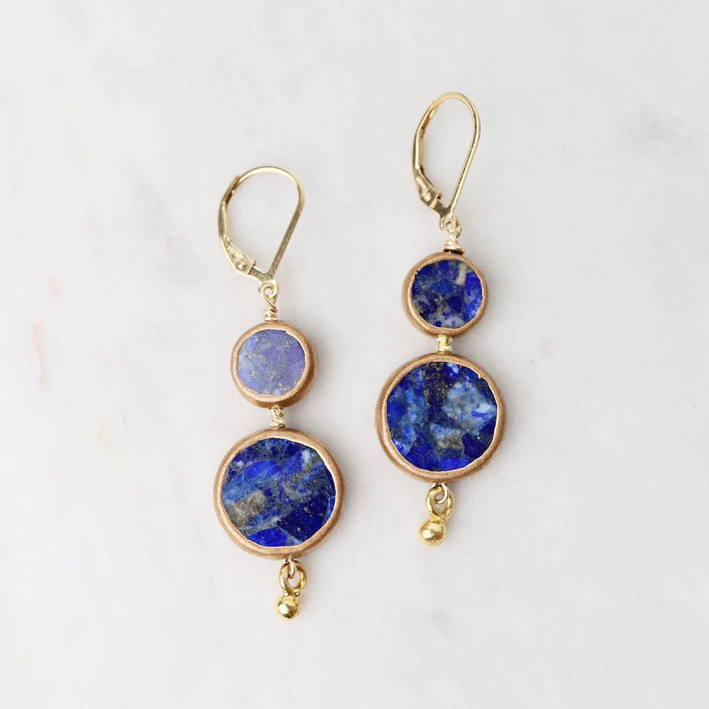 
                      
                        EAR Double Lapis Golden Raindrop Earrings
                      
                    