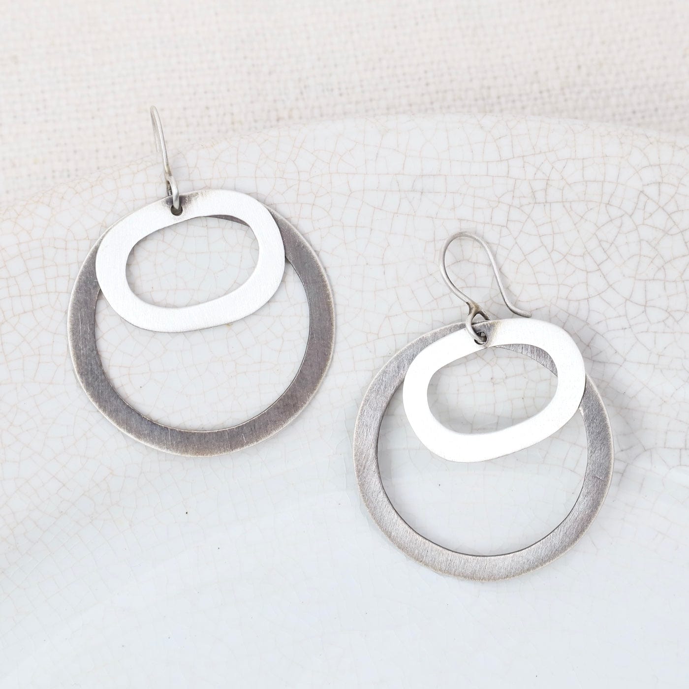 EAR Double Organic Circle Earrings