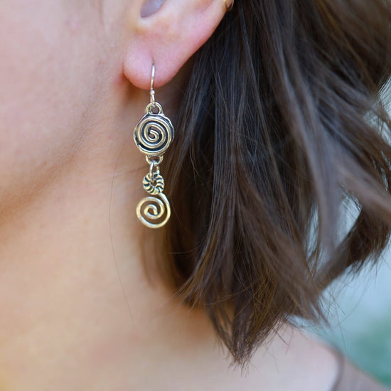Load image into Gallery viewer, EAR Double Spiral Earrings
