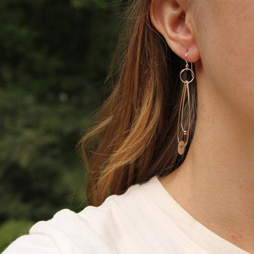 
                      
                        EAR Double Teardrop With Disc Earrings
                      
                    