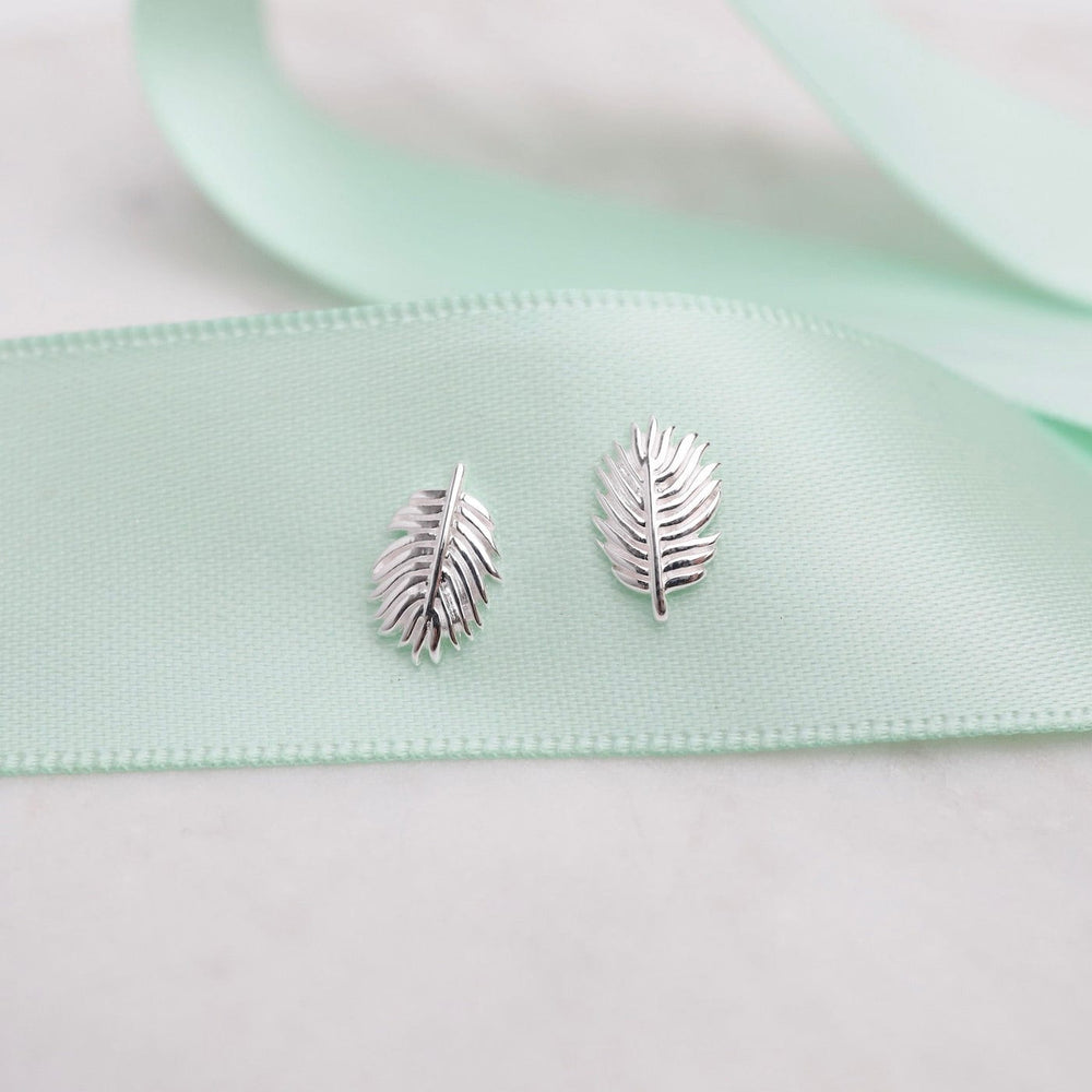 EAR Downy Feather Stud Earrings - Sterling Silver