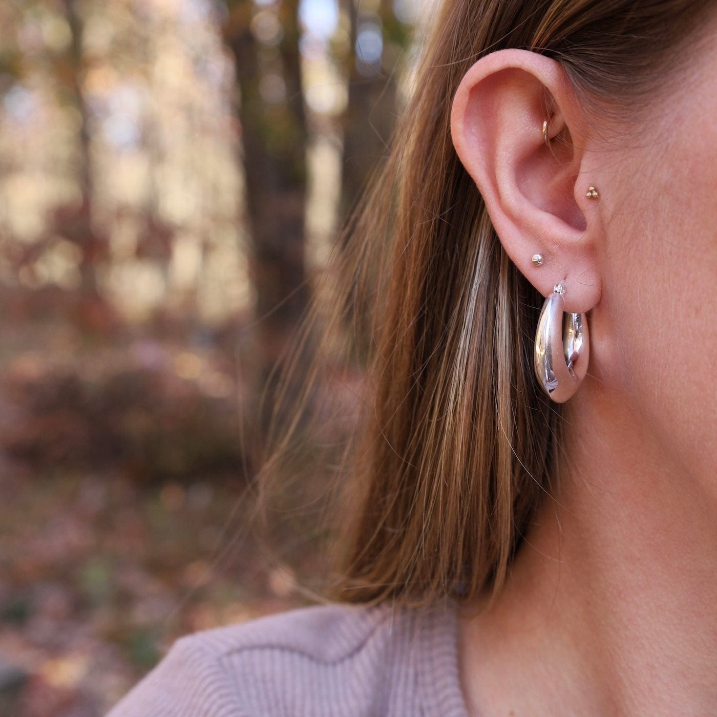 EAR Electroform Hoops on Wire