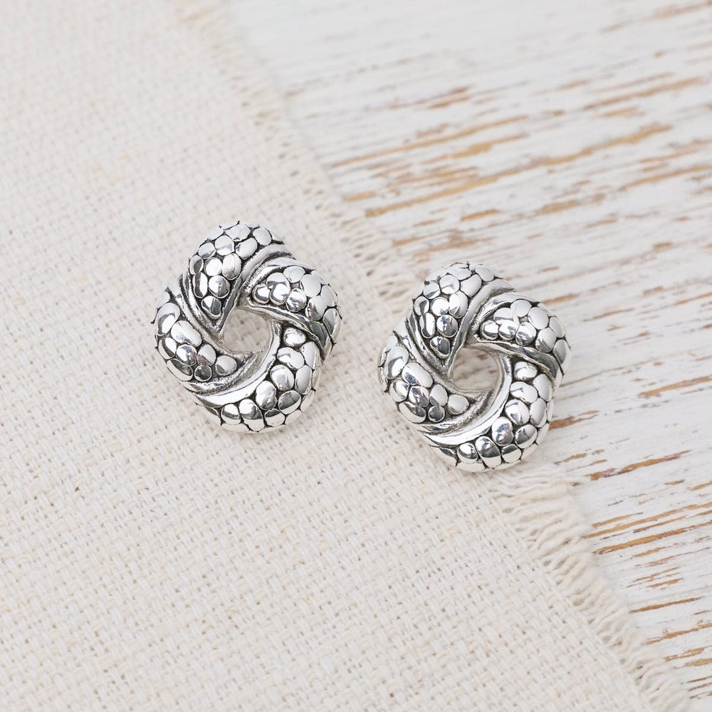 EAR Electroform Knotted Flower Post Earrings