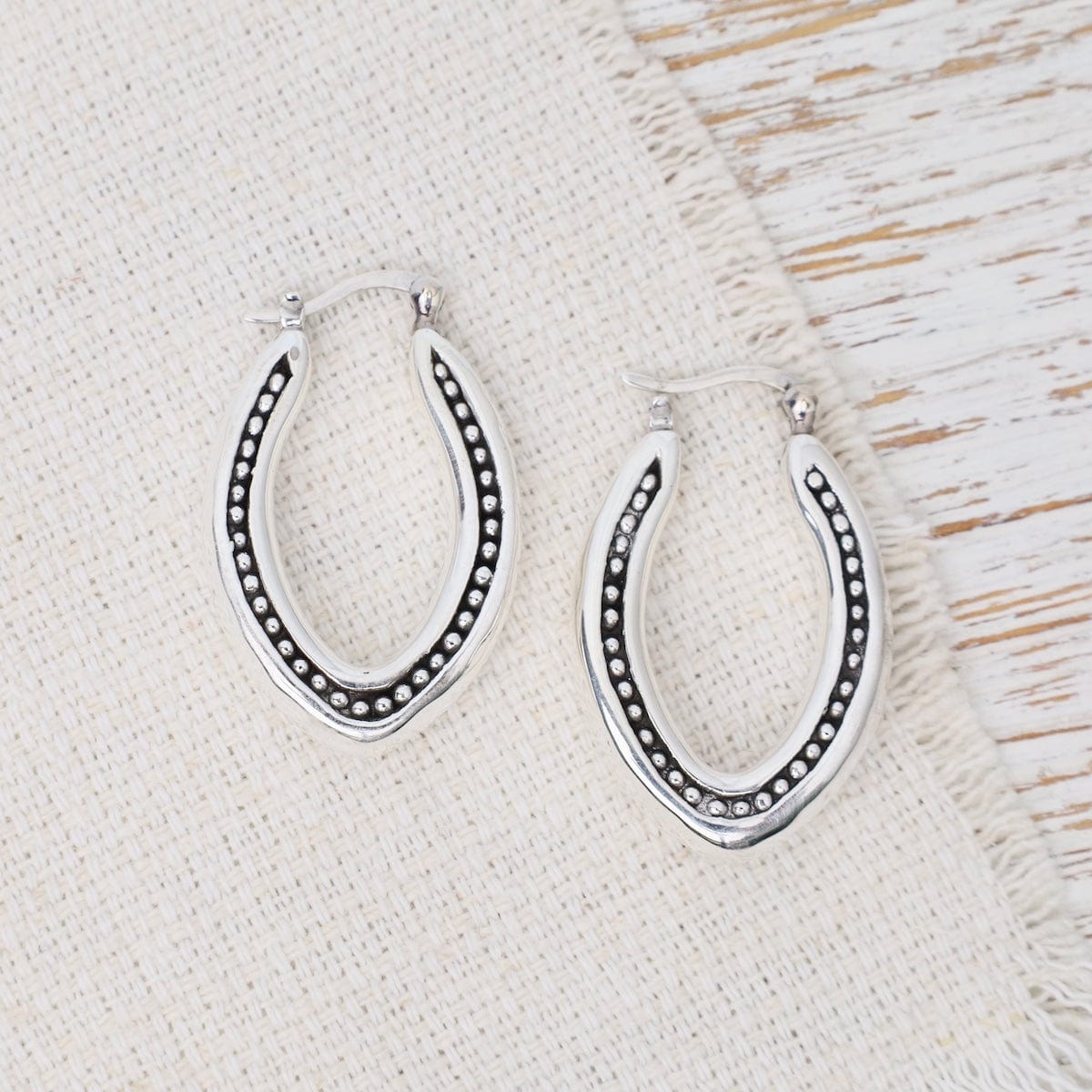 EAR Electroform Oval Ball Hoops