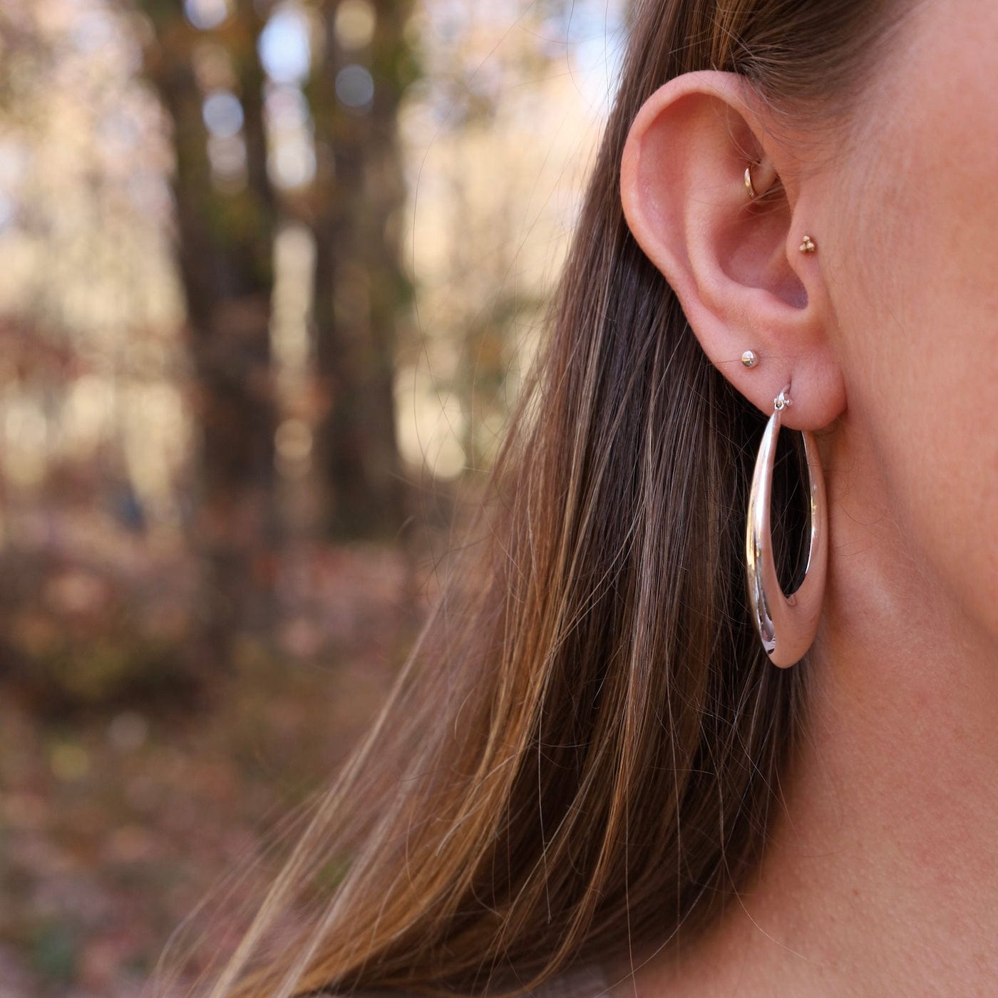 EAR Electroform PUffy Oval Hoops