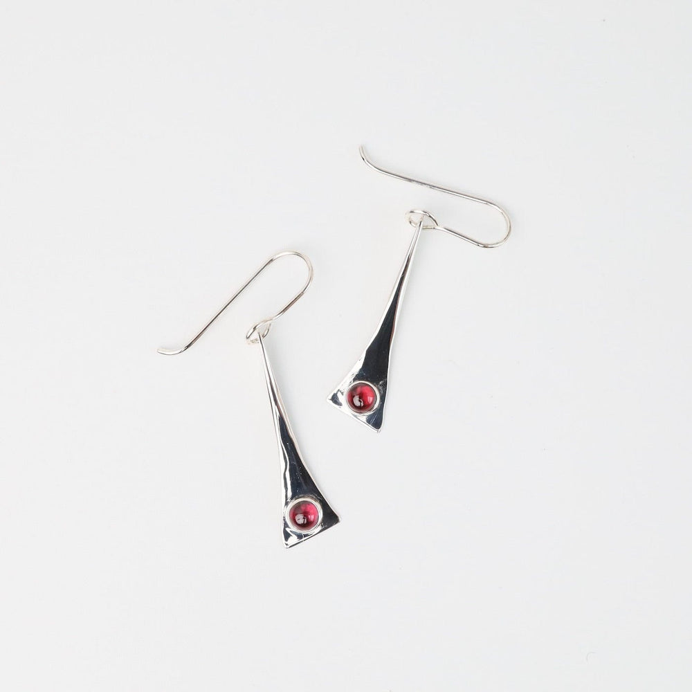 
                      
                        EAR Elongated Triangle Earring with Garnet Cabochon
                      
                    