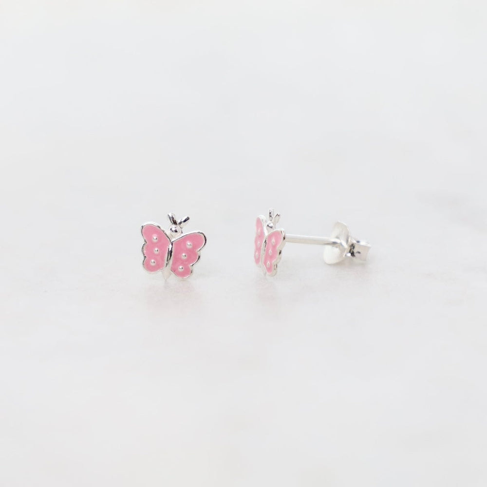 
                      
                        EAR Enamel Butterfly Post Earrings in Pink
                      
                    