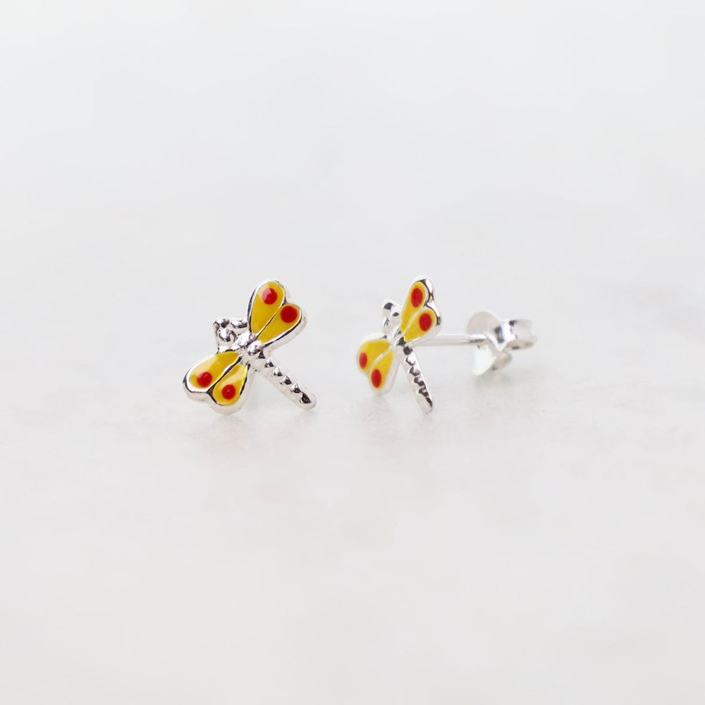 
                      
                        EAR Enamel Dragonfly Post Earrings in Yellow
                      
                    