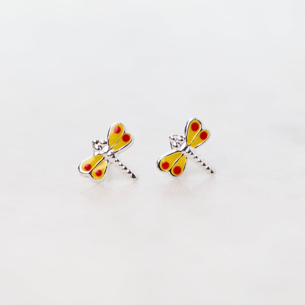 
                      
                        EAR Enamel Dragonfly Post Earrings in Yellow
                      
                    