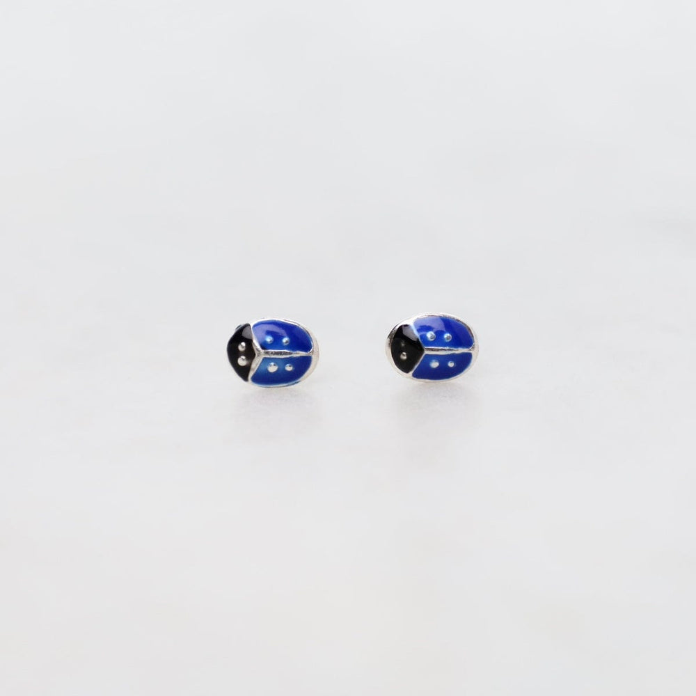 
                      
                        EAR Enamel Ladybug Post Earrings in Dark Blue
                      
                    