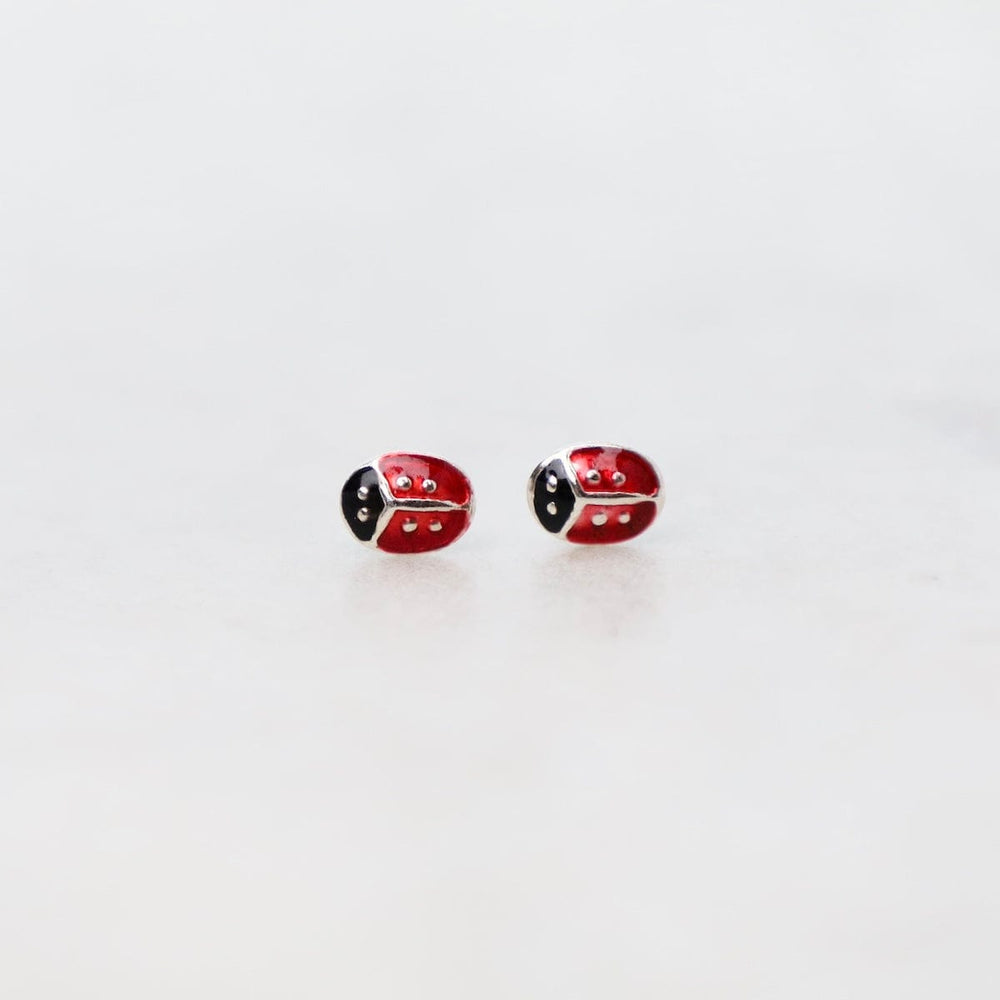 
                      
                        EAR Enamel Ladybug Post Earrings in Red
                      
                    