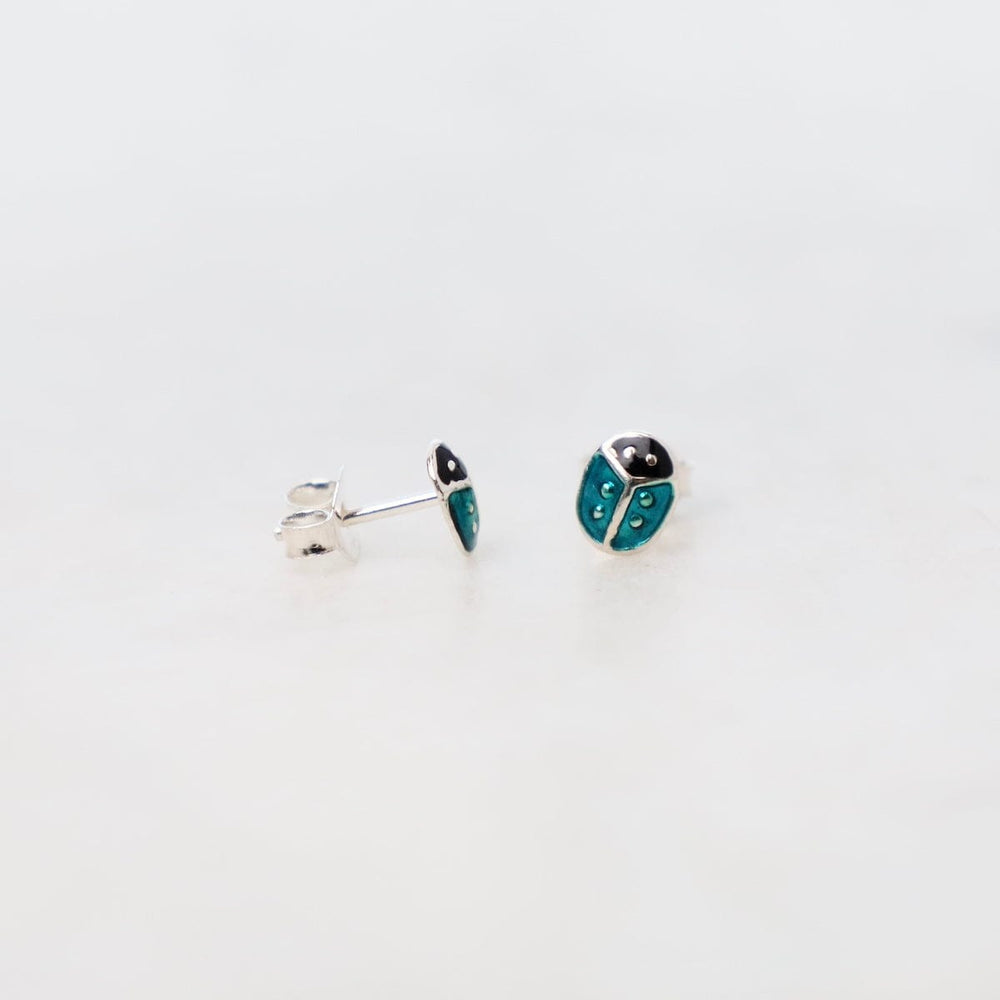 
                      
                        EAR Enamel Ladybug Post Earrings in Teal
                      
                    