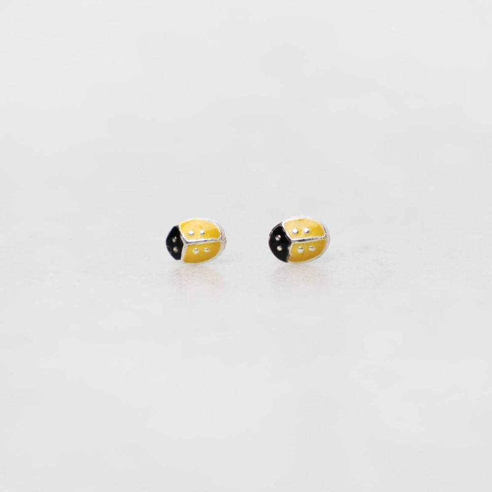 
                      
                        EAR Enamel Ladybug Post Earrings in Yellow
                      
                    