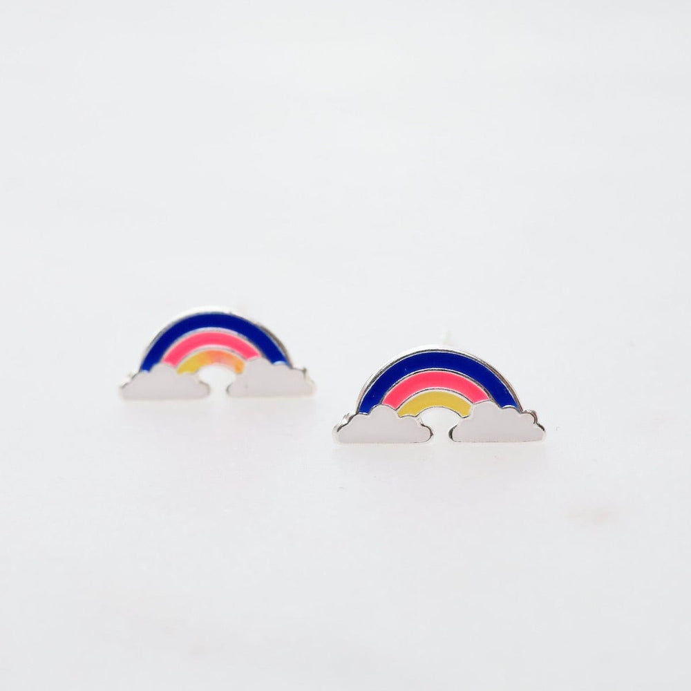 
                      
                        EAR Enamel Rainbow in Clouds Post Earrings - Blue, Hot Pink, & Yellow
                      
                    