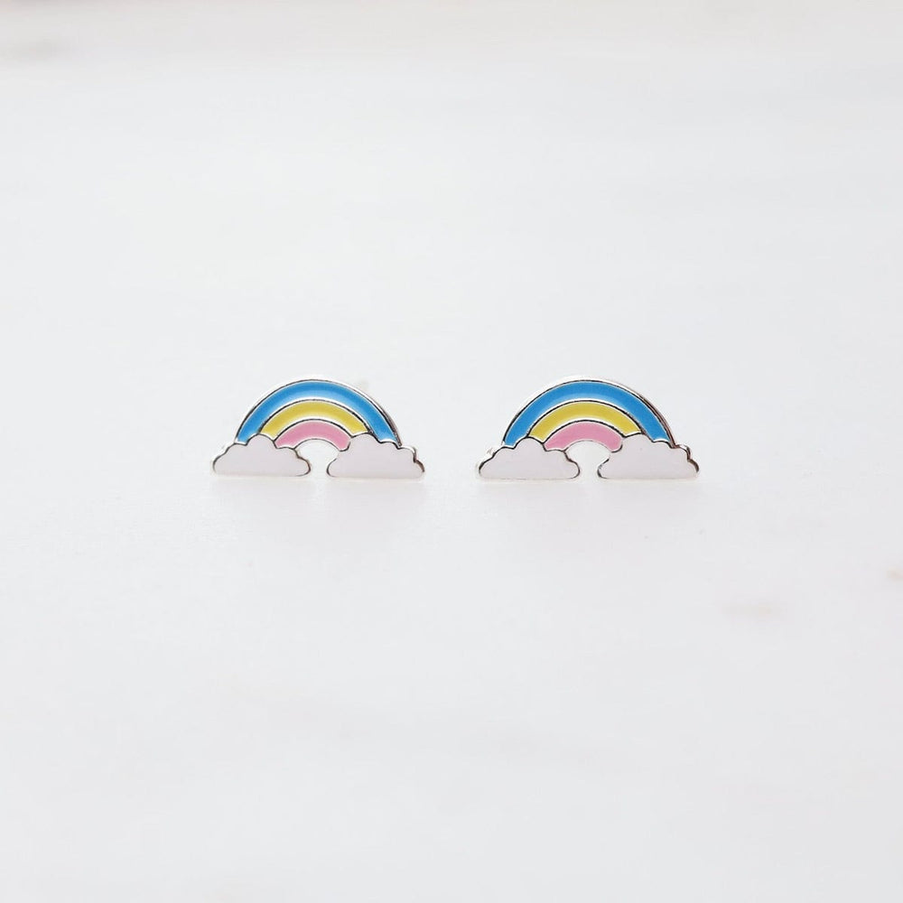 
                      
                        EAR Enamel Rainbow in Clouds Post Earrings - Blue, Yellow, & Pink
                      
                    