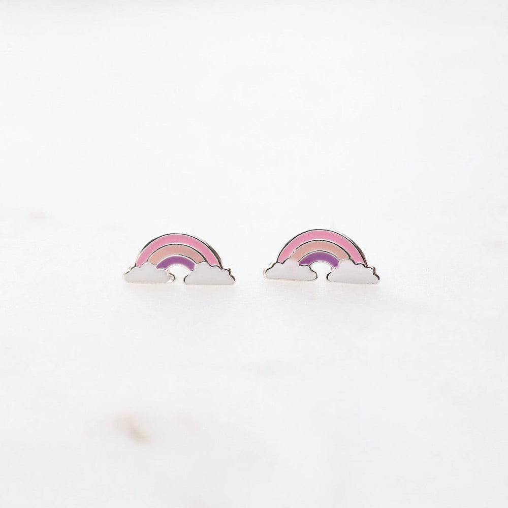 
                      
                        EAR Enamel Rainbow in Clouds Post Earrings - Pink, Light Pink, & Purple
                      
                    