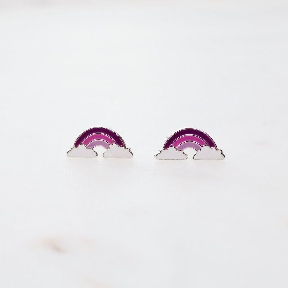 
                      
                        EAR Enamel Rainbow in Clouds Post Earrings - Purple, Pink, & Lavender
                      
                    