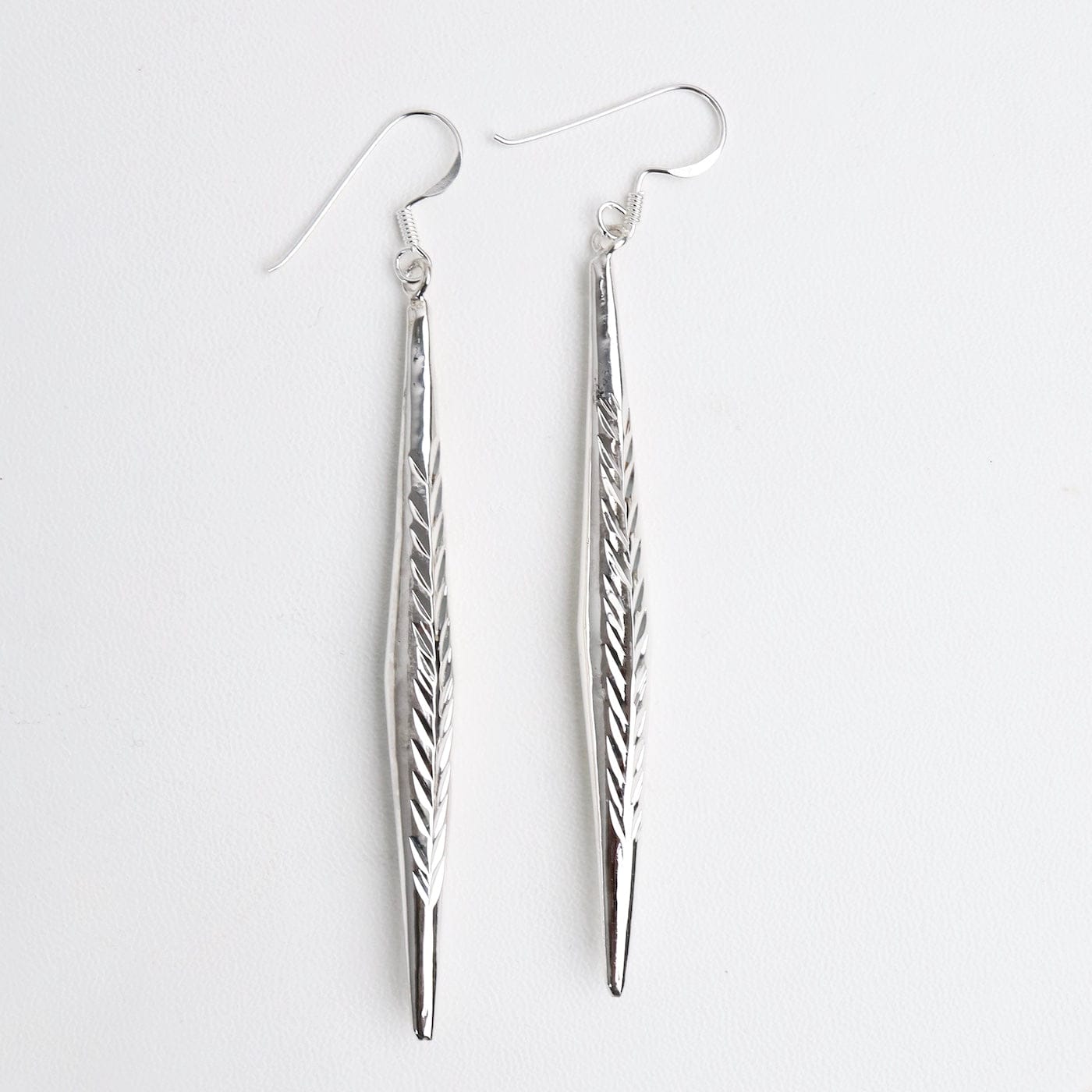 EAR Etched Long Tube Earrings