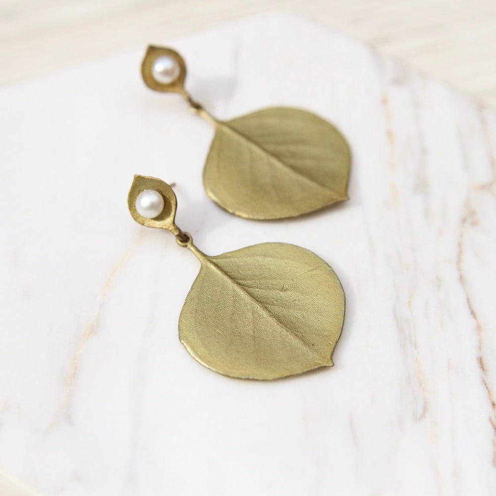 
                  
                    EAR Eucalyptus Round Leaf Drop Post Earrings
                  
                