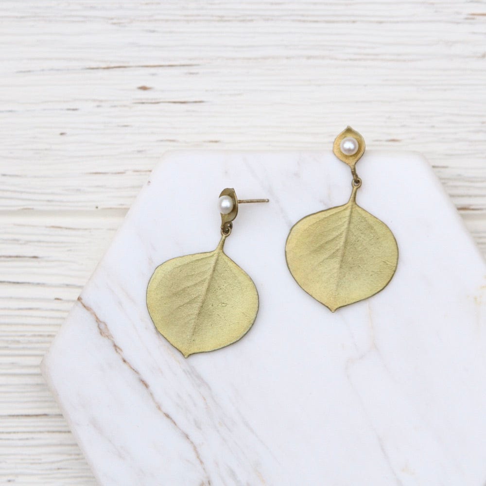 
                  
                    EAR Eucalyptus Round Leaf Drop Post Earrings
                  
                