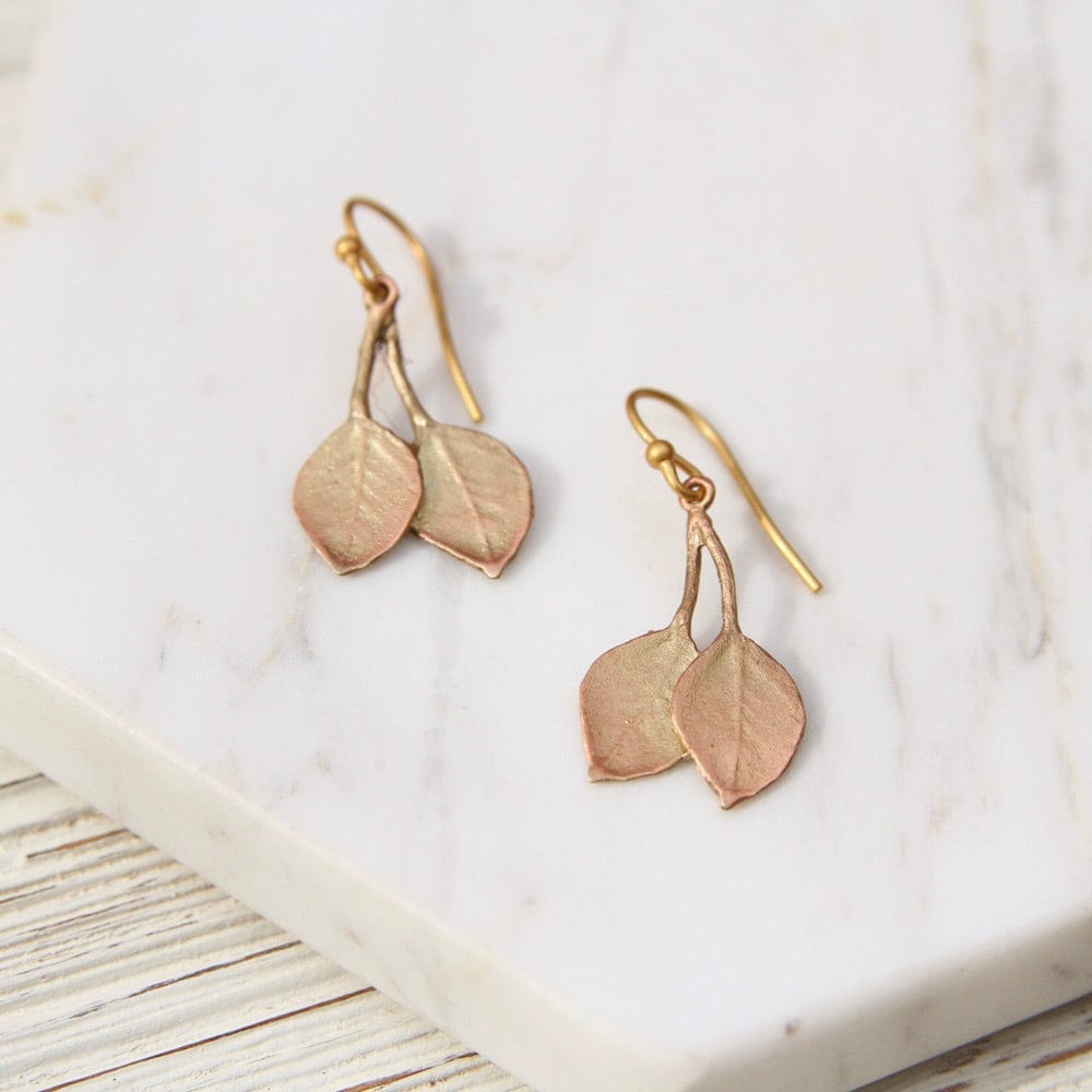 EAR Eucalyptus Round Leaf Wire Earrings