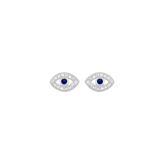 EAR Evil Eye Stud ~ Sterling Silver