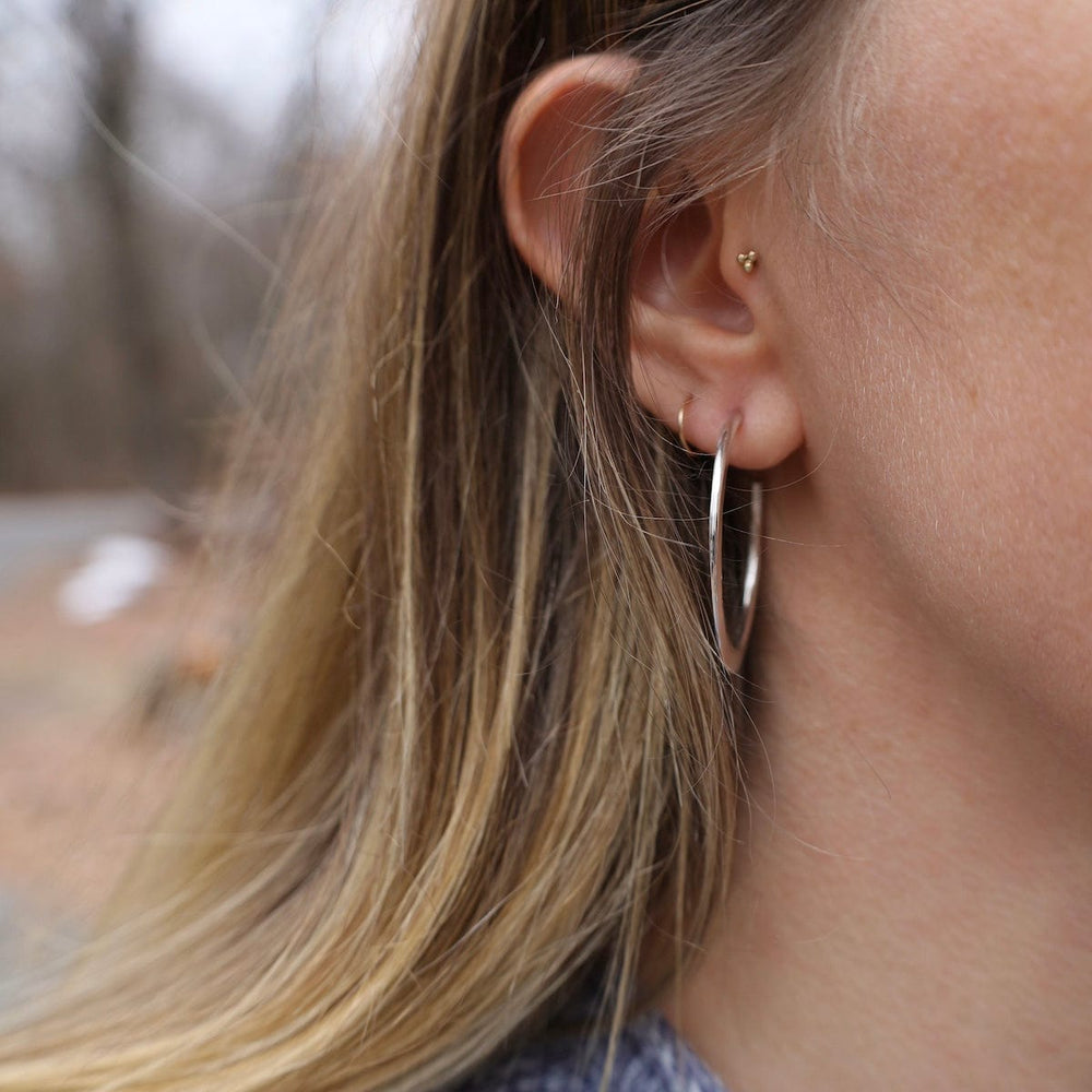 EAR Extra Large Hammered Hoop Earrings