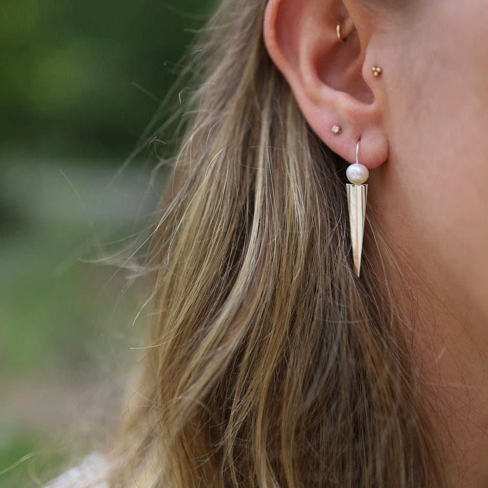 EAR Extra Small Dagger Earrings with Pearls