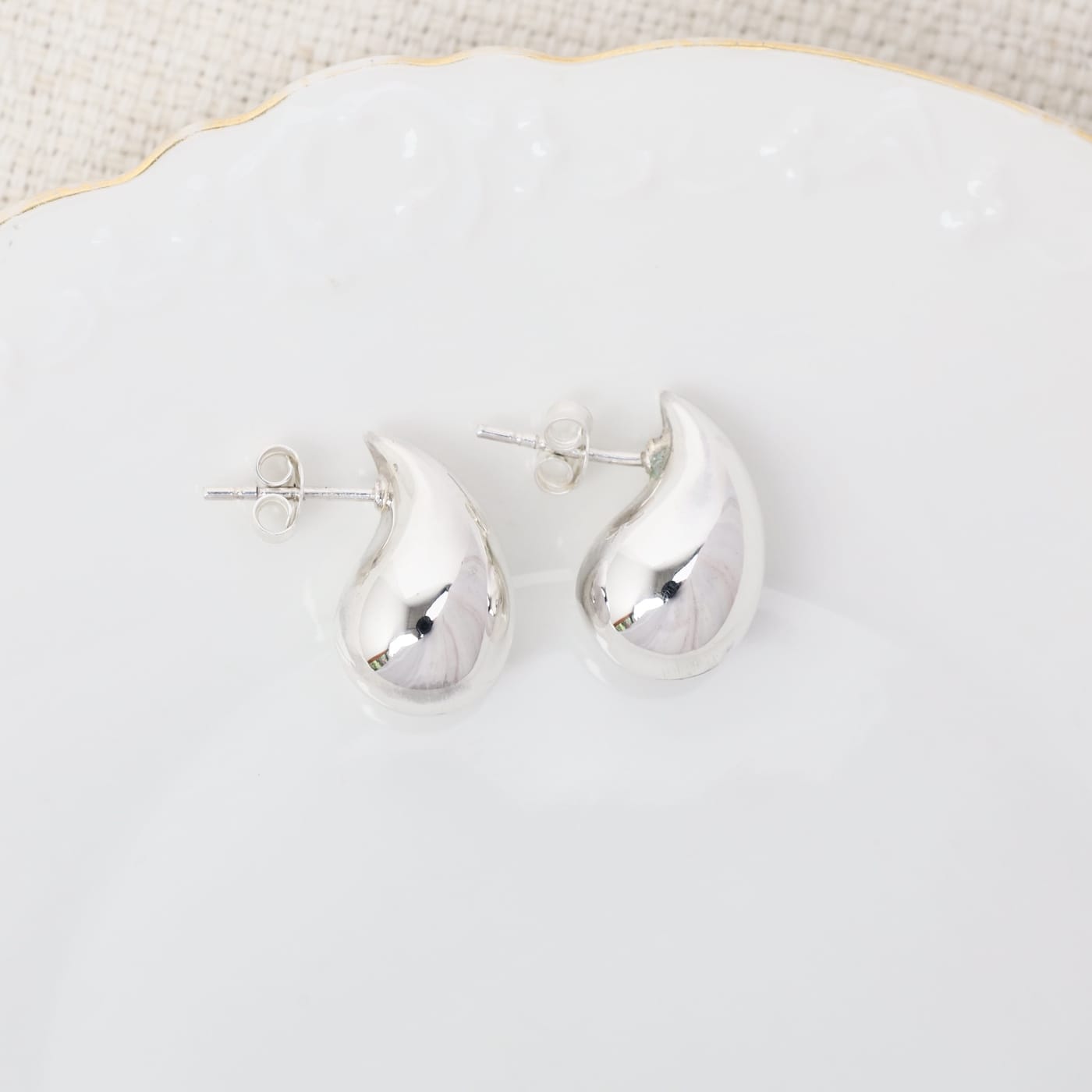 EAR Extra Small Sterling Silver Raindrop Earrings