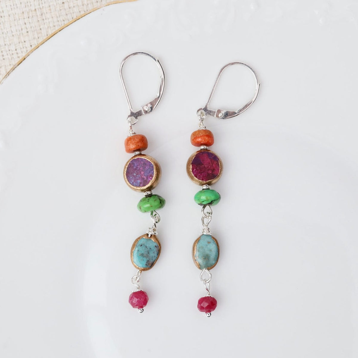 EAR Falling Leaves Silver Earrings