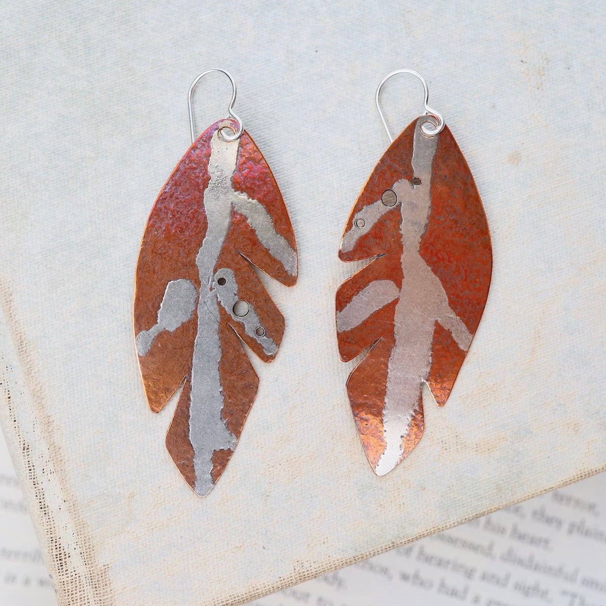 EAR Fantastical Copper Feather Earrings