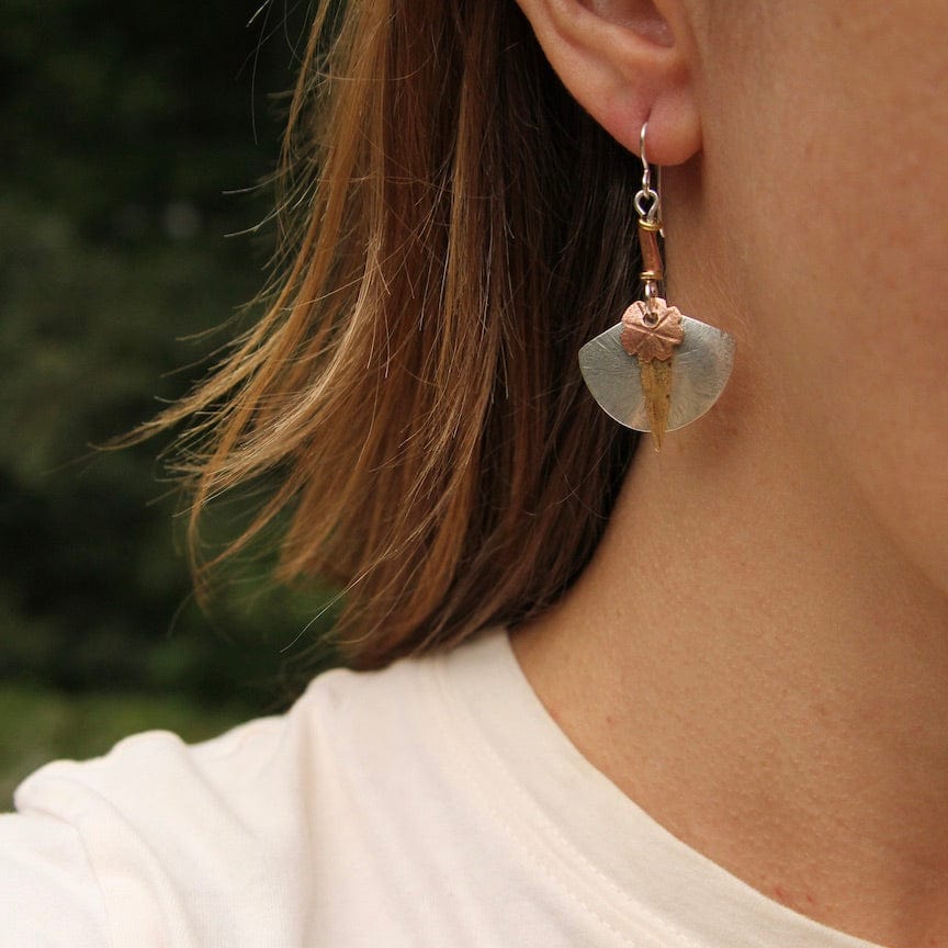 EAR Feather And Fan Earrings