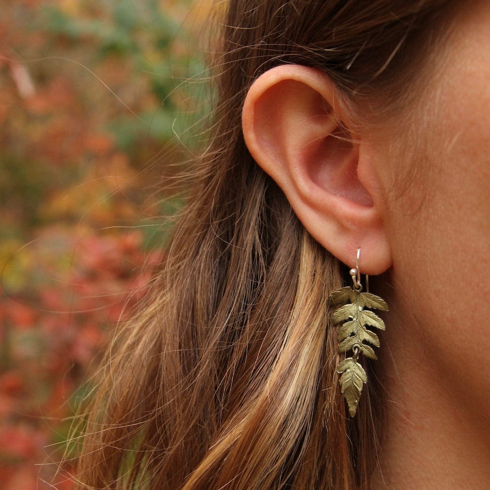 EAR Fern Leaf Wire Earrings