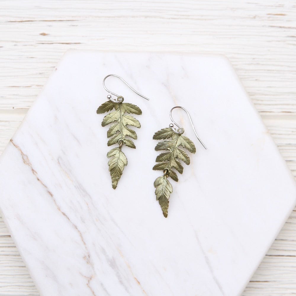 EAR Fern Leaf Wire Earrings