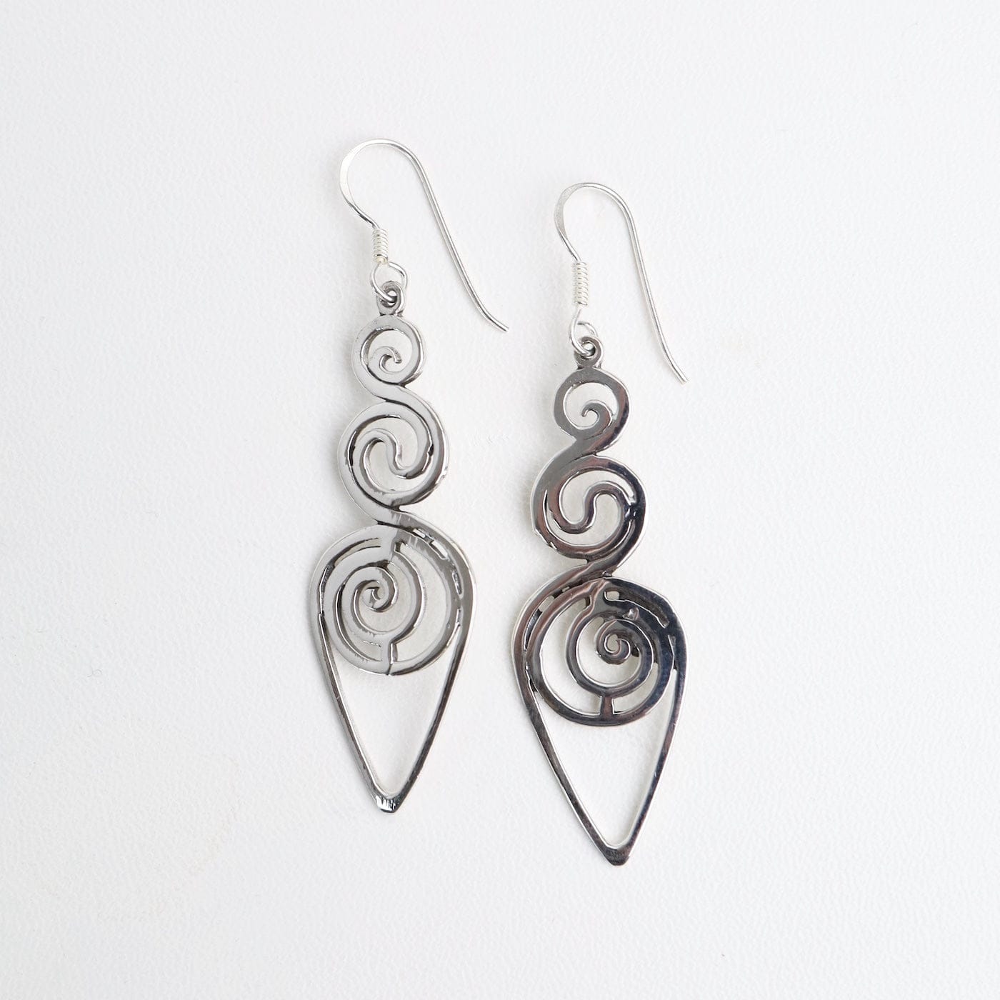 EAR Flat Coils & Swirls Drop Earrings