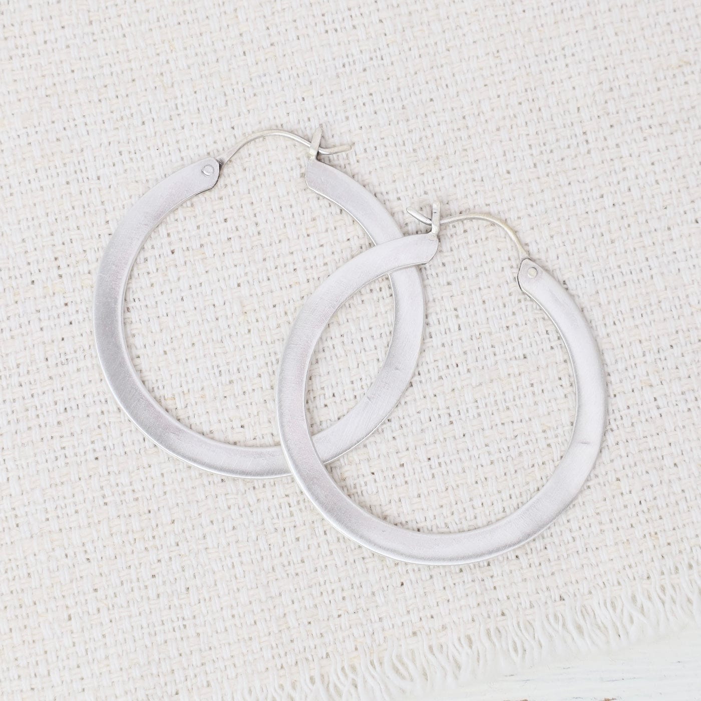 EAR Flat Medium Hoop Earring